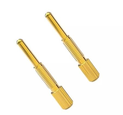 CNC-bewerking Messing Pogo Pin Test Fixture Geaffineerd 12A Nickel Plating