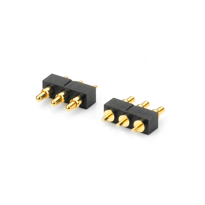 PA46 Magnetische POGO Pin Connector Pitch Through Hole Pogo Pins Met Post