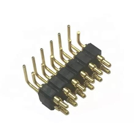 Messing veerprobes rechthoekige Pogo Pins Connector Magnetisch 1 tot 4 pin