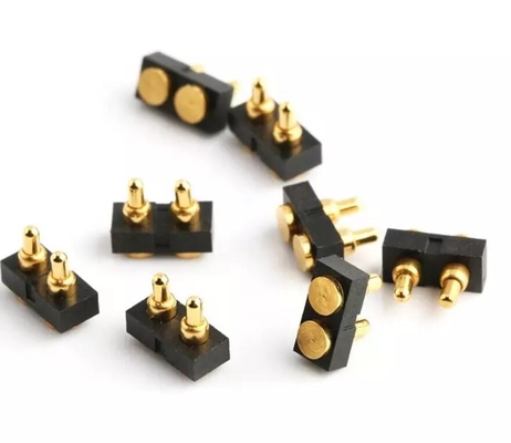 Goud POGO Pin Connector 2 Pins Magnetische SMT Pogo Spring geladen connector 10P