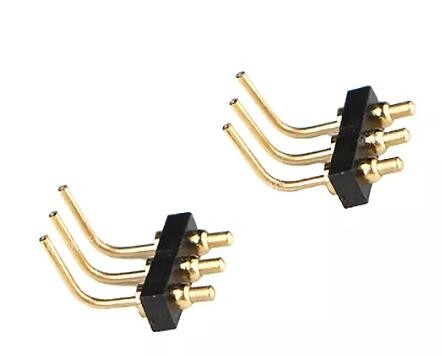 3V Messing Geplatte Rechte Hoek POGO Pin Man Header Oppervlakte Mount Pogo Pins